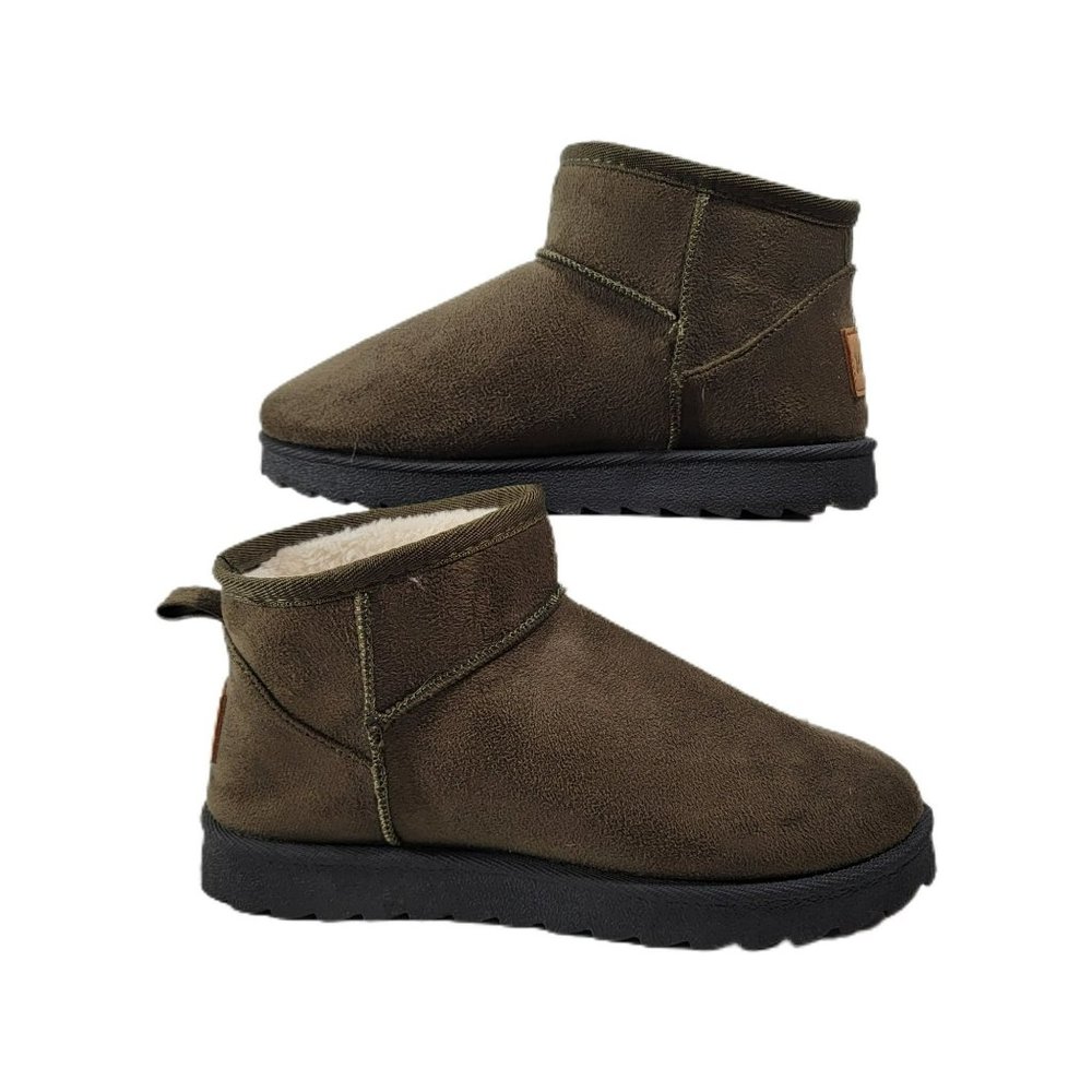 Girls size 6 Olive Green Mudd" Cherry" Classic Mini Ankle Suede Boots Lined . - Picture 10 of 10